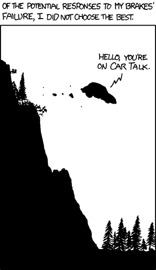 Illustration for article titled Of The Potential Responses To My Brakes' Failure, I Did Not Choose The Best